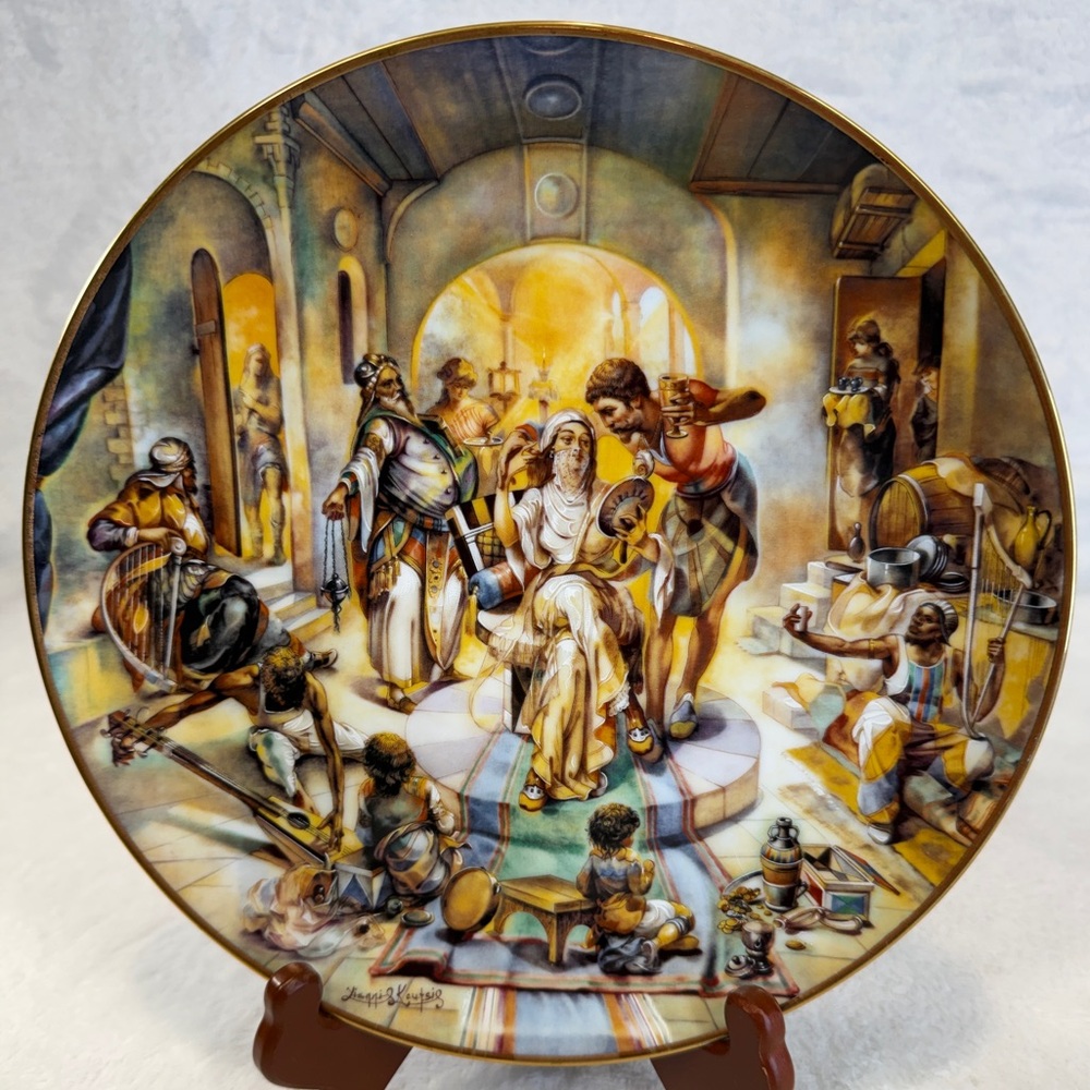 ROYAL CORNWALL China "Jacob’s Wedding" 1978 Plate by Yannis Koutsis № 8 (VIII)